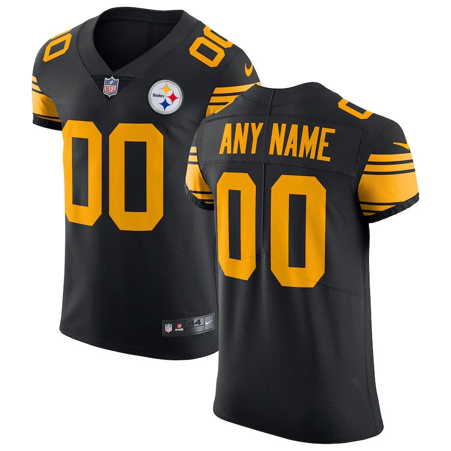 Men Pittsburgh Steelers Nike Black Vapor Untouchable Elite Custom Color Rush NFL Jersey